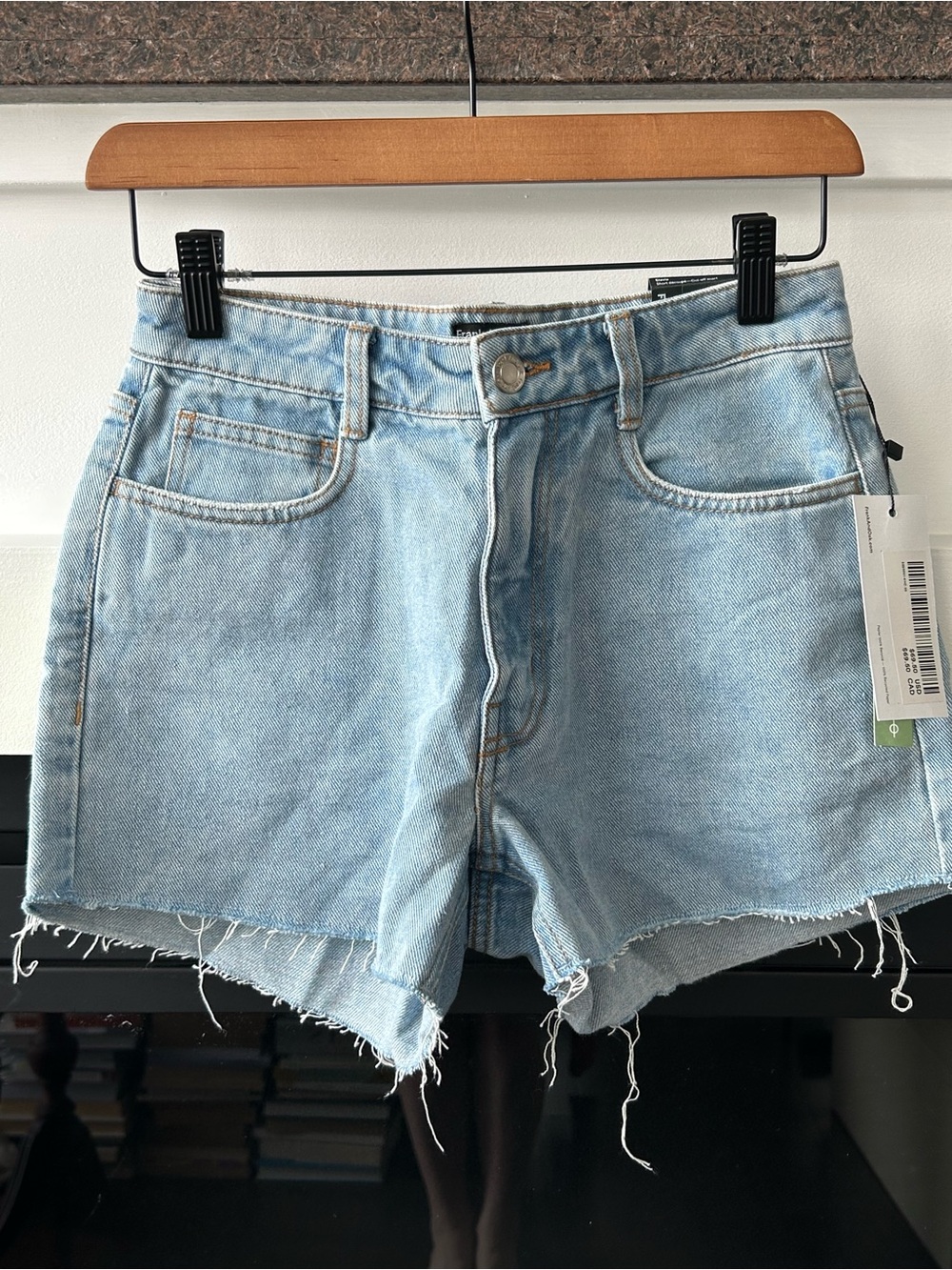 Frank And Oak Cut-Off Denim Shorts (100% Cotton)